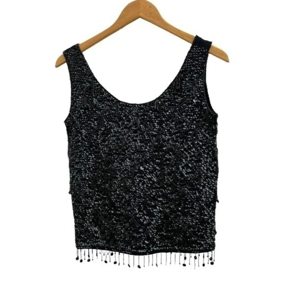Vintage Gia Nimmo Designs for Joyce Wool Sleeveless Sequined Sweater‎ Size 10 - Picture 1 of 11